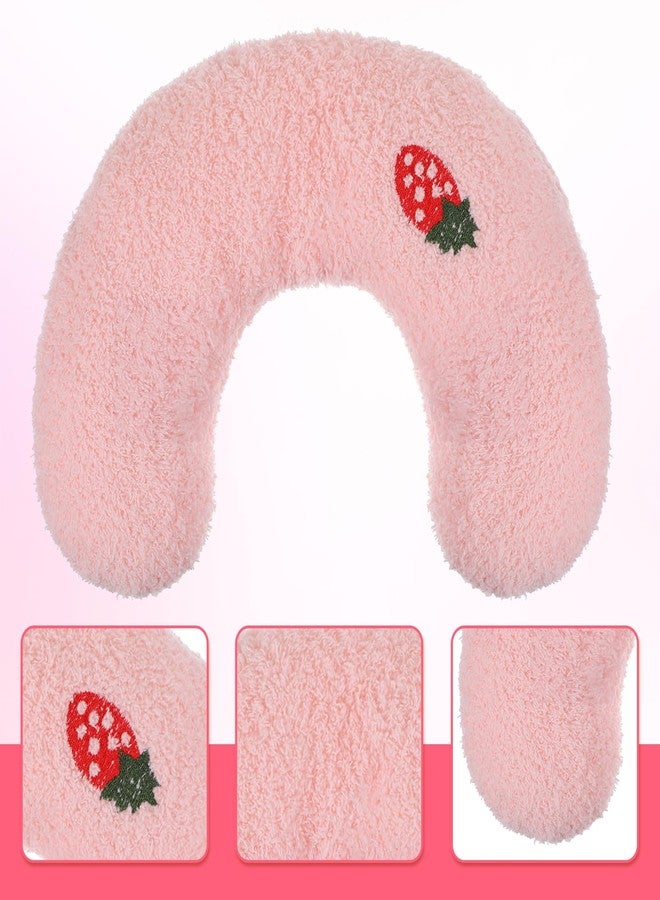 Hpmjz U-Shaped Pillow for Pets Cat Calming Pillows Indoor Pet Soft Fluffy Cat Dog Bed Anxiety Relief Half Donut Cuddler with Cute Embroidery Pattern Pet Neck Pillow for Cats Dogs Other Pets - Image 3